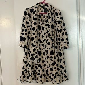 Who What Wear cow print dress